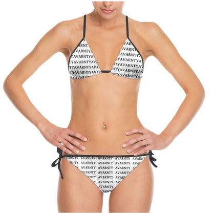 black and white logo bikini.