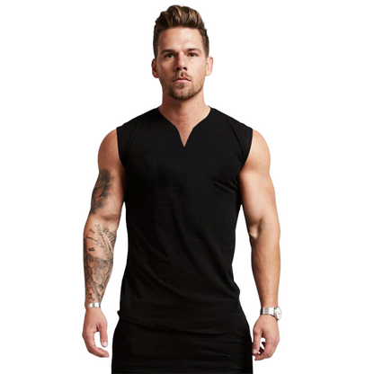 V Neck Cotton Bodybuilding Tank Top