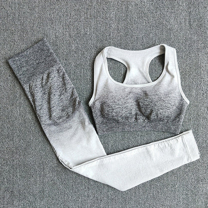 Female Gradient Seamless Yoga Set