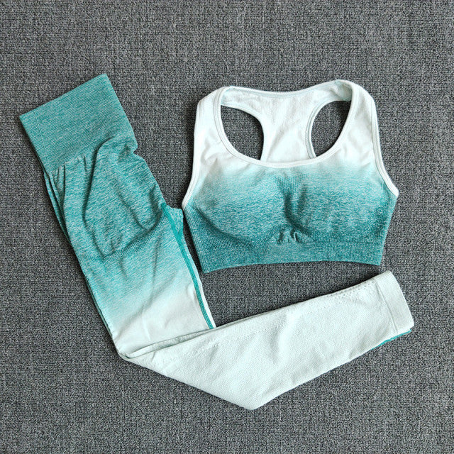 Female Gradient Seamless Yoga Set