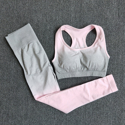 Female Gradient Seamless Yoga Set