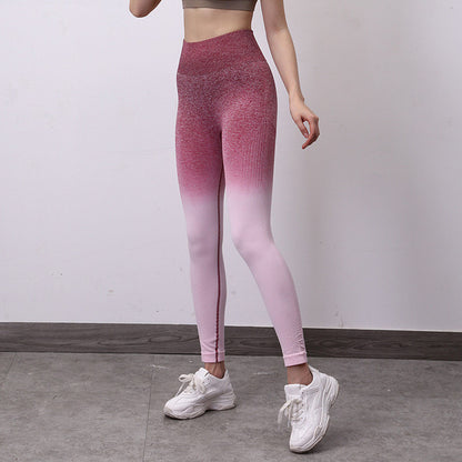 Female Gradient Seamless Yoga Set