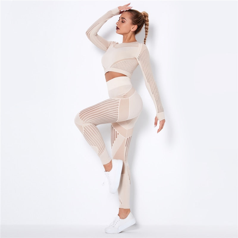 Hollow Out Seamless Yoga Set