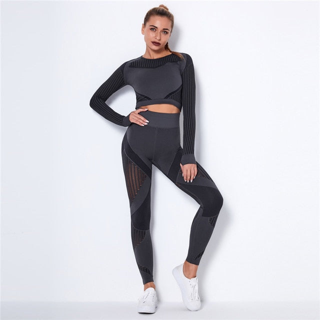 Hollow Out Seamless Yoga Set