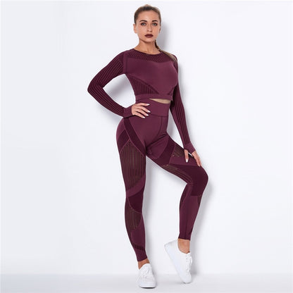 Hollow Out Seamless Yoga Set