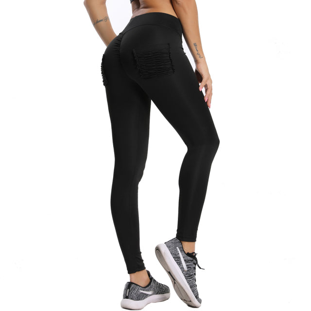 Women High Waist Pleated Yoga Pants