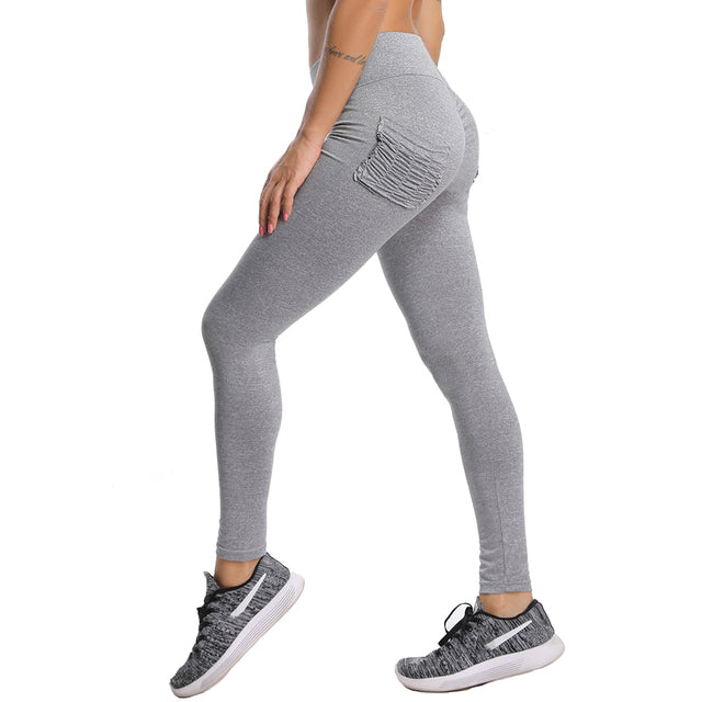 Women High Waist Pleated Yoga Pants