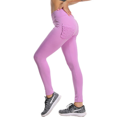 Women High Waist Pleated Yoga Pants