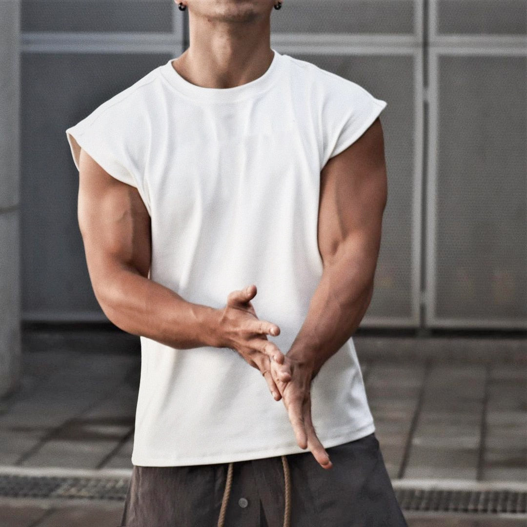 Man Tank Top Broad Shoulder Vest