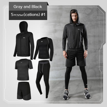 5 Pcs/Set Men Fitness Sports Suit