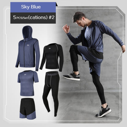 5 Pcs/Set Men Fitness Sports Suit