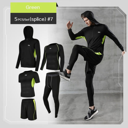 5 Pcs/Set Men Fitness Sports Suit