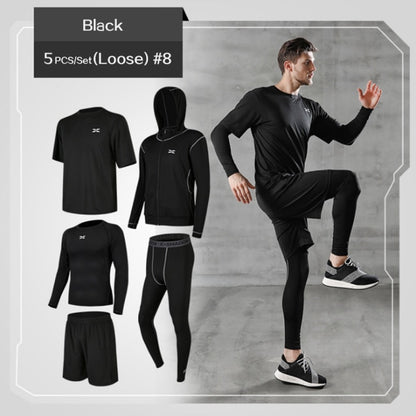 5 Pcs/Set Men Fitness Sports Suit