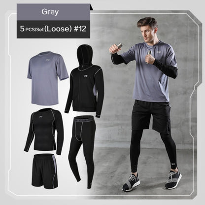 5 Pcs/Set Men Fitness Sports Suit