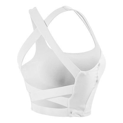 Double Cross Shockproof Sexy Sports Bra