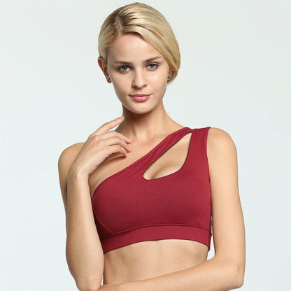 Sexy One Shoulder Yoga Bras