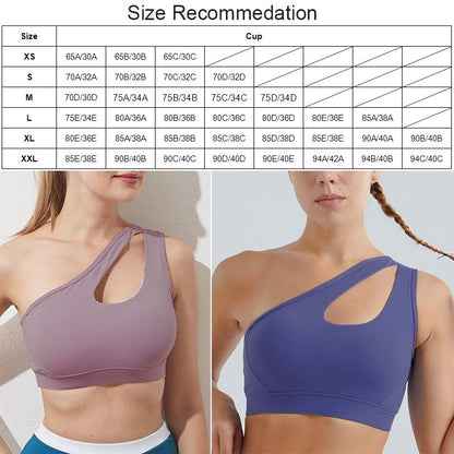 Sexy One Shoulder Yoga Bras