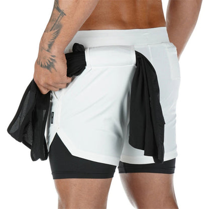 2 In 1 Double-deck Quick Dry Sport Shorts