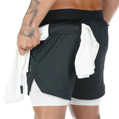 2 In 1 Double-deck Quick Dry Sport Shorts